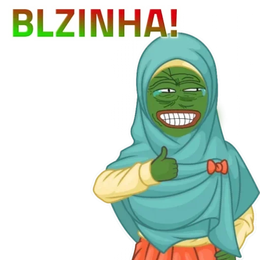 pepe, junge frau, mädchen hijabe, hijab muslim, frog pepe muslim