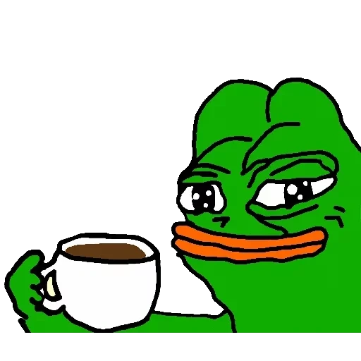 pepe, pepe trinkt, pepe coffee, pepe kröte, pepe kröte tee