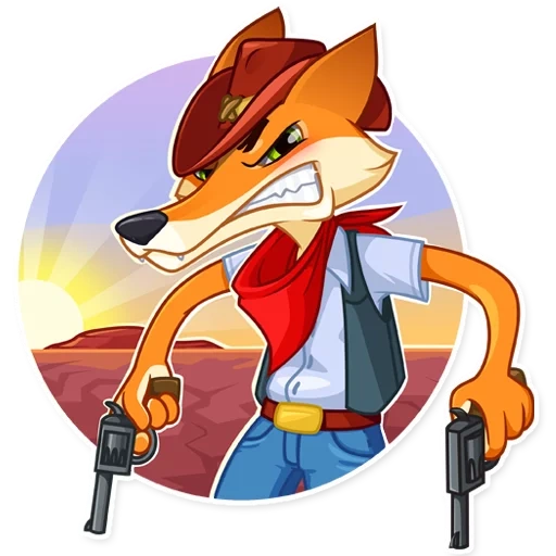 raposa, vaqueiro, instalação, fox cowboy