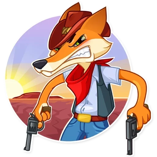 fox, cowboy, installation, fox cowboy