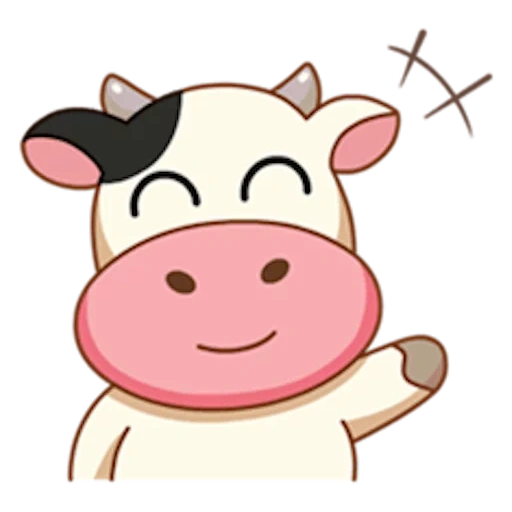 vaca, desenho fofo de vaca