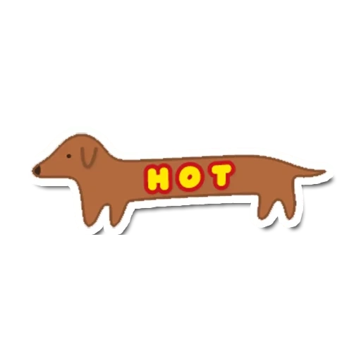 chien, teckel, icône de teckel, teckel, hot-dog au teckel