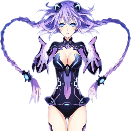 anime neptunia, neptunia dewi, hiperdimensi neptunia, kemenangan hiperdimensi neptunia, hiperdimensi neptunia purple heart