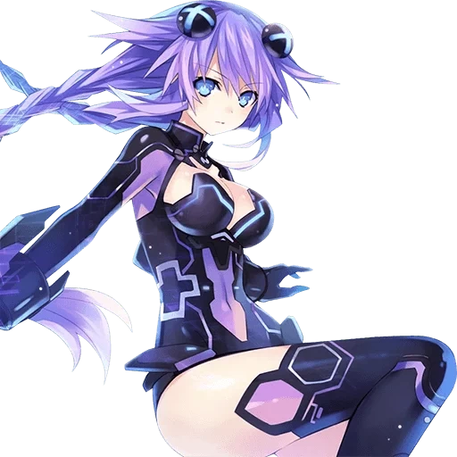 anime de neptunia, anime de neptúnia da deusa, netunia de hiperdimensão, coração roxo de neptunia, hyperdimension neptunia purple heart