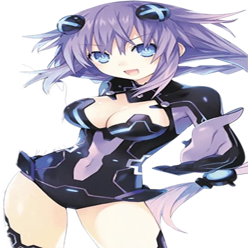 anime de neptunia, coração roxo de neptunia, netunia de hiperdimensão, hyperdimension neptunia netuno