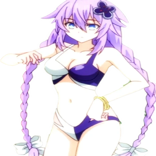 arte anime, personaggi anime, neptunia anime purpur, hyperdimension neptunia, hyperdimension neptunia nagir bikini
