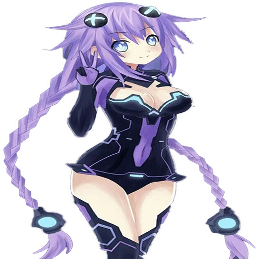 anime neptunia, neptunia anime purpur, hiperdimensi neptunia, hiperdimensi neptunia anime ungu, hiperdimensi neptunia purple heart