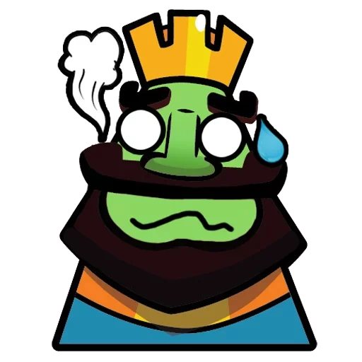 clamp the piano, clash royale, clash of the piano king, emoji king of the clash royal, crying king