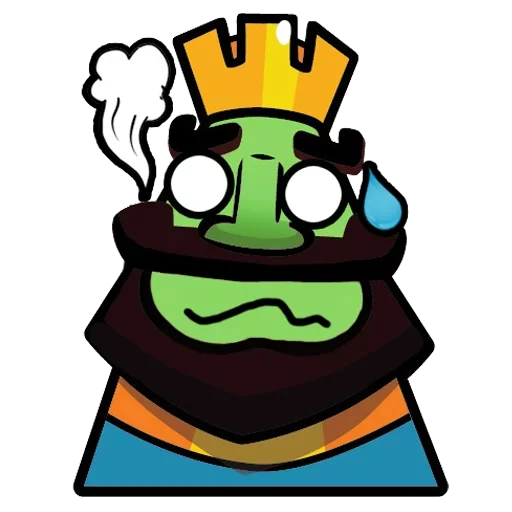 serrer le piano, clash royale, affrontement du roi de piano, emoji king of the clash royal, roi qui pleure