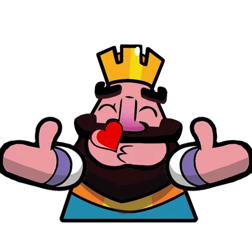 clash royale, king's pianoforte a tromba vtv, emoticon di clacson re pianoforte, emozione del piano a tromba del re, triste re clacson