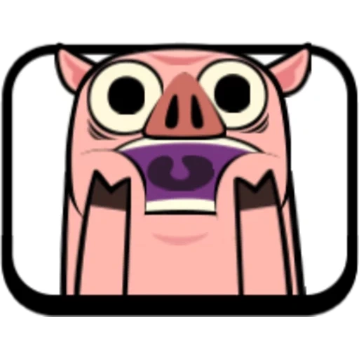 clash royale, hodge's vagina, clash royale emotes, expression horn piano piglet, flared trousers piano expression pig