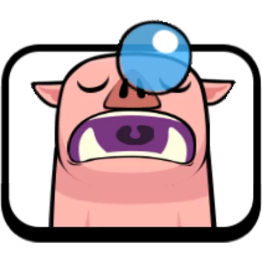 clash royale, clash royale emotes, anonymous piano, top smiley face horn piano, flared trousers piano expression pig