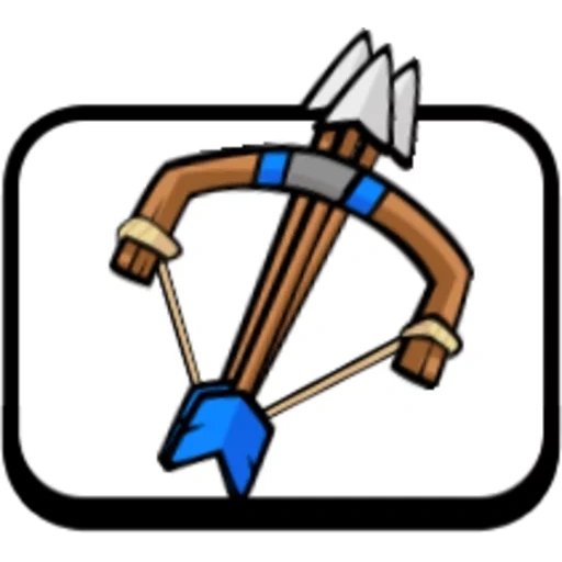 juego, clash royale, insignia de pistola de flecha, clash royale emotes