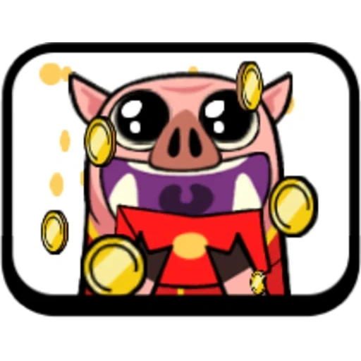 clash royale, clash royale emotes, expression horn piano piglet, flared trousers piano expression pig, king with book emote clash royale