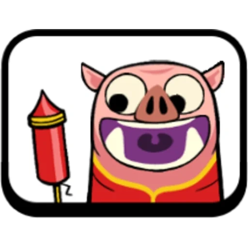 clash royale, task piano emoji, clash royale emotes, expression horn piano piglet, flared trousers piano expression pig