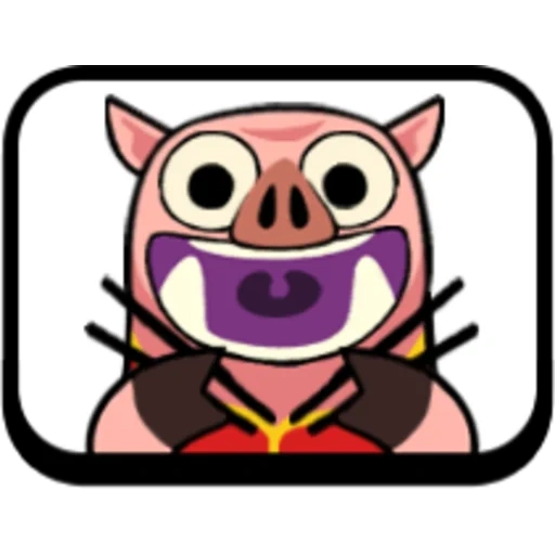 clash royale, clash royale emotes, expression horn piano piglet, flared trousers piano expression pig