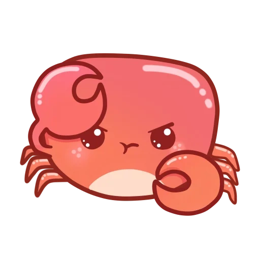 clip art, krabbenchibi, süße krabbe, nyachny crab, schöne krabbe