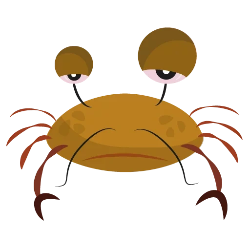 crab, crab clip, crab lines, white-bottomed crab, cartoon crab