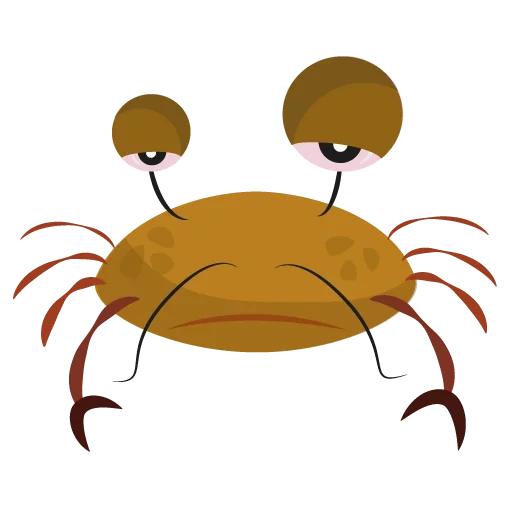 granchio, clipart di granchio, disegno di granchio, krab con uno sfondo bianco, granchio cartone animato