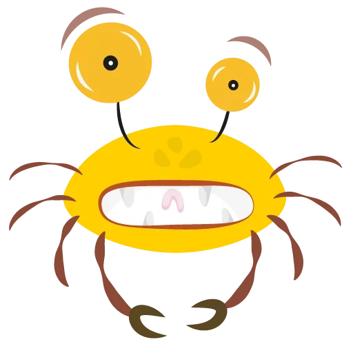 kepiting, kepiting lucu, kartun kepiting, kepiting kecil, ilustrasi vektor