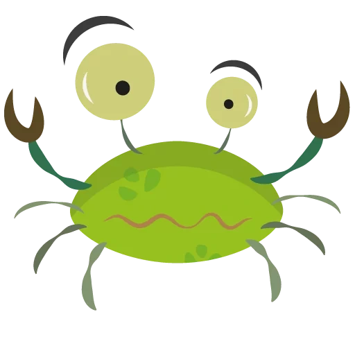 kepiting, kepiting yang menggemaskan, kartun kepiting, ilustrasi kepiting, pola lucu kepiting