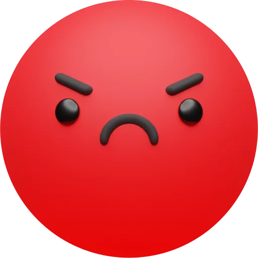 emoji en colère, red smiley mal, evil smiley, evil smiley, red smiley triste