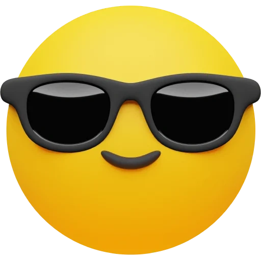 cool emoji, emoji glasses round, emoji, smiley kaif