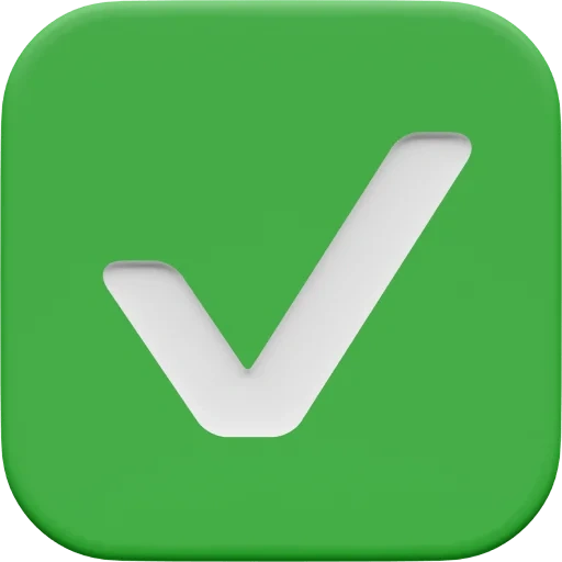 marca de verificación, marca de verificación blanca, marca verde, emoji golochka, clipart