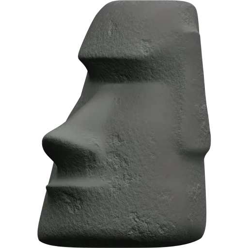 moai stone emoji, pegatinas de piedra moai, emoji moai island de pascula, moai, maai piedra