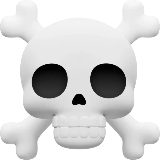 skull emoji, skull emoji, emoji skeleton, skull emoji con bones, smille
