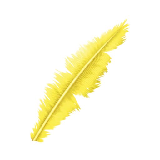 fearers de la bande, plumes jaunes, plumes jaunes, plumes décoratives, couper avec des plumes jaunes