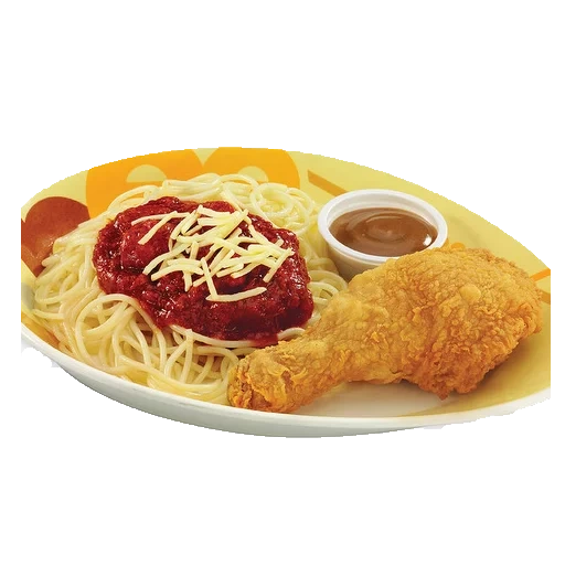 das essen, das essen, dinner, spaghetti auf der oberseite, jollibee meals