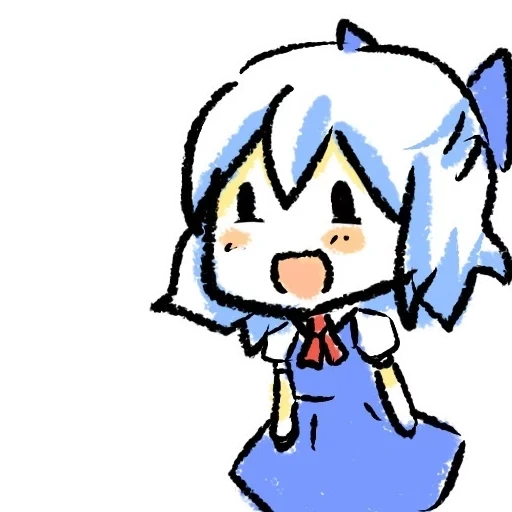 Crayon Cirno — WhatsApp Stickers Pack