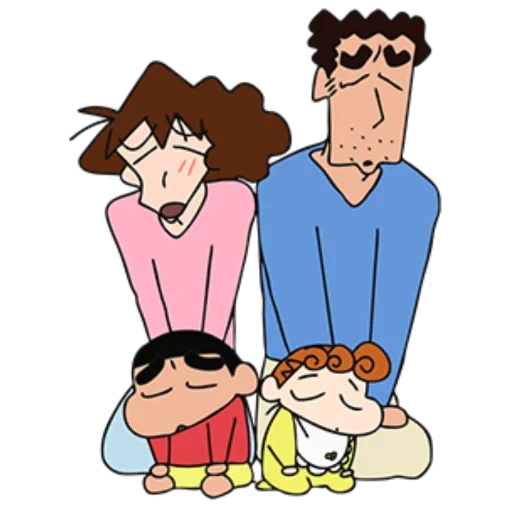 hoshita, animasi, shin chan, keluarga shinchan, shinnosuke nohara