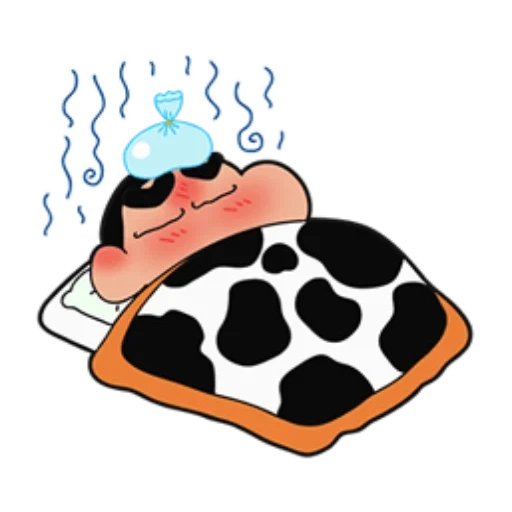 emote, cow, sin-chan, cow spots, cartoon cow