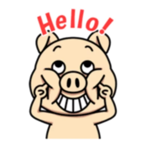 porcs, tête de porc, tête de porc, cochon de dessin animé, impact de cochon de dessin animé