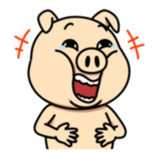 das schweinegesicht, das schweinegesicht, das tanzende schwein, cartoon schwein, mazucaton schwein