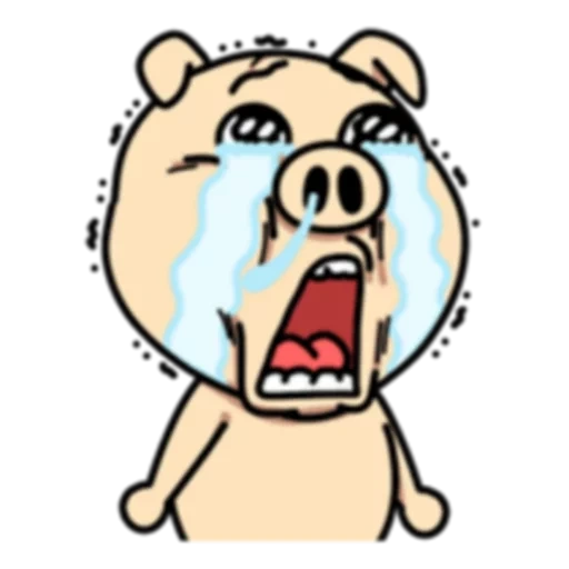 porco, maimao, porco chorando, porco chorando, o urso está chorando de desenho