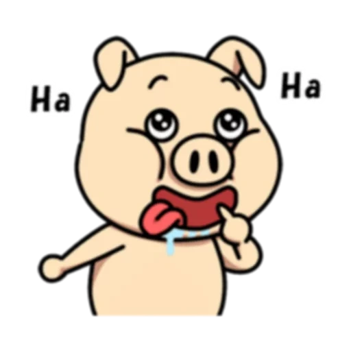 cerdo, cerdo malvado, cabeza de cerdo, cerdo de dibujos animados, cerdo de dibujos animados