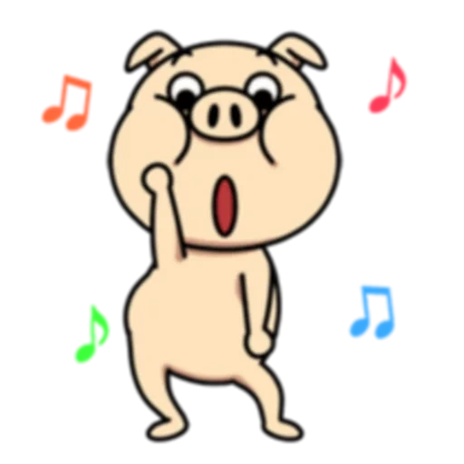 porco, piada, vetor de porco zangado, watsap legal, porco de desenho animado