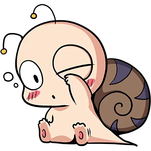 chibi, snail, snail, characters, chibi snail
