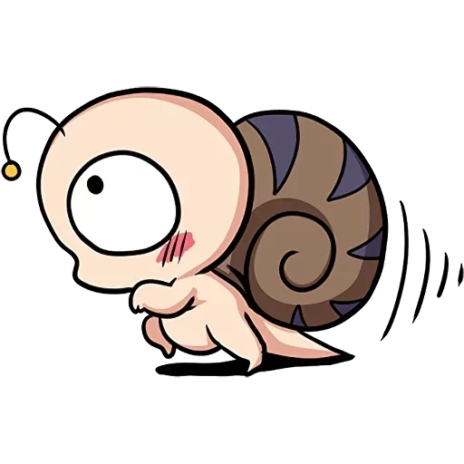 chibi, chibi snail, chibi characters, imessage snail