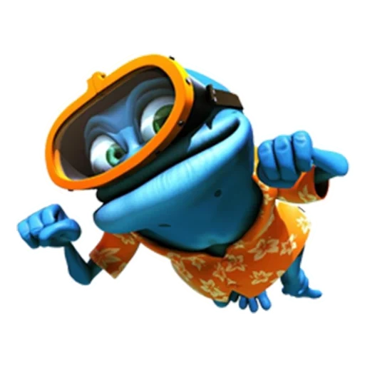 kodok gila, katak di bawah air, mainan katak gila, kodok gila, crazy frog popcorn 2005