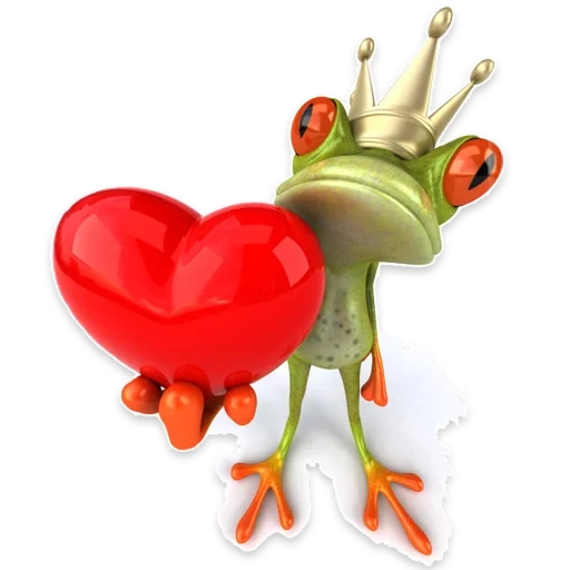 frog crown, frog heart, frogs are funny, cheerful frog, rosa helulina