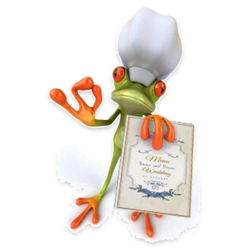 toad chef, frog chef, funny frog, french frog chef, frog chef hat
