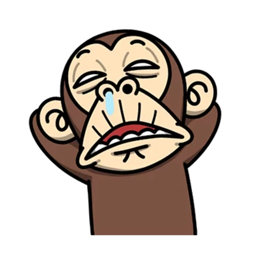 seekor monyet, tertawa, monyet 2d, monyet animasi, monyet gila gratis