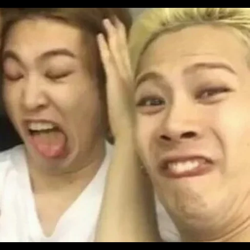 rap monster, jackson van, got7 funny faces, kim namjun is funny, the stubborn kim namjun