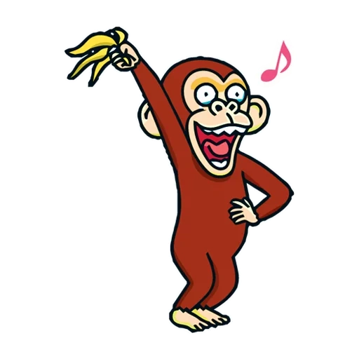 un mono, mono, el mono pisotea, mono bailando, monos animados
