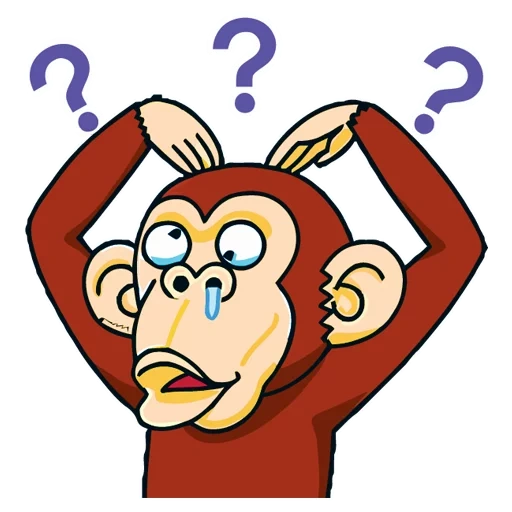 singe, le singe pense, le singe pose des questions, illustration smart monkey, crazy monkey gratuit