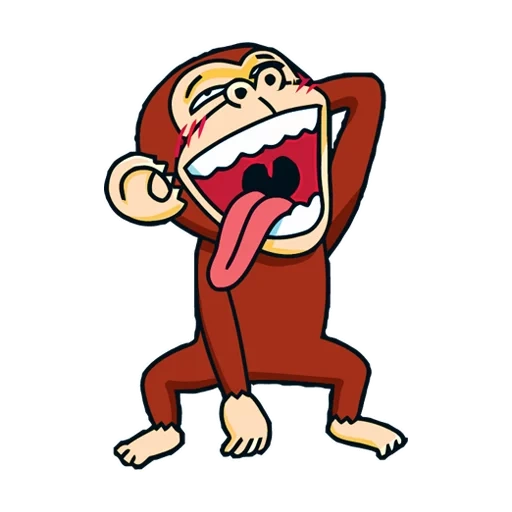 crazy, funky monkey, singe ios, le singe animé, le singe animé